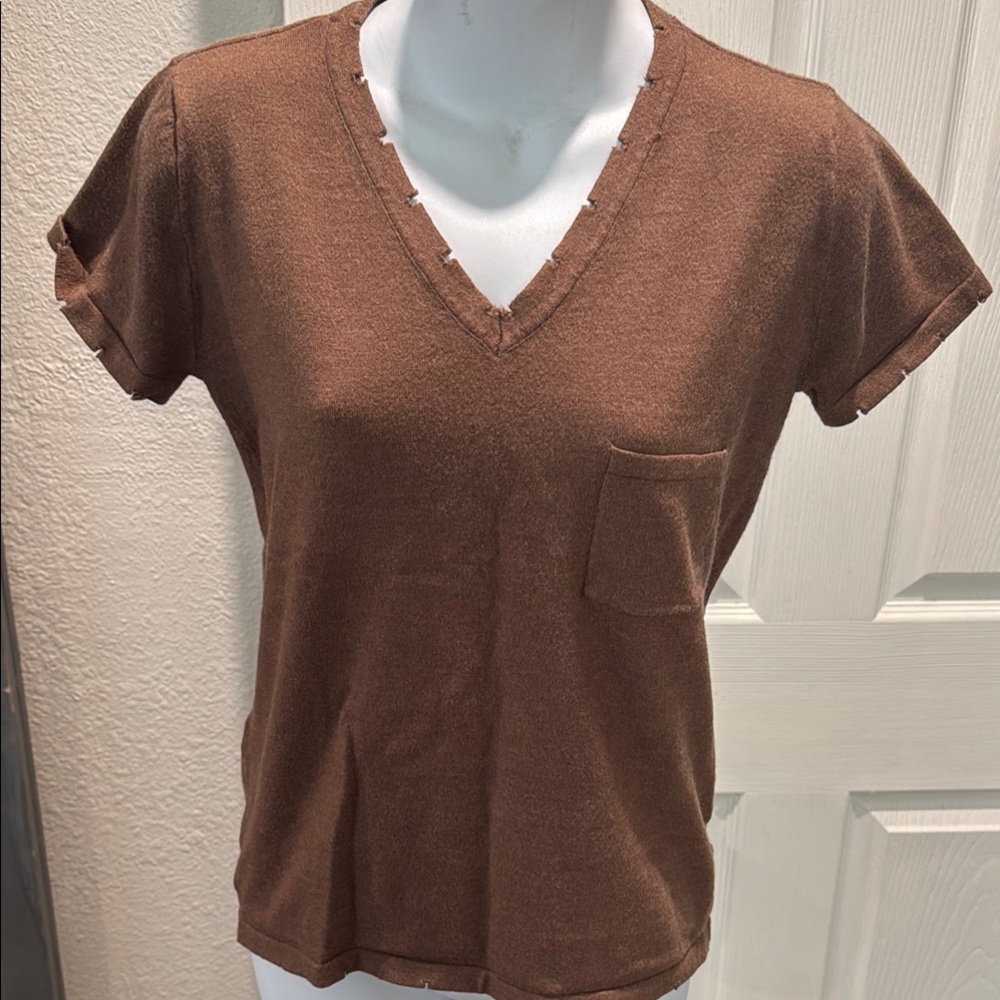 POL Brown Short Sleeve T-Shirt